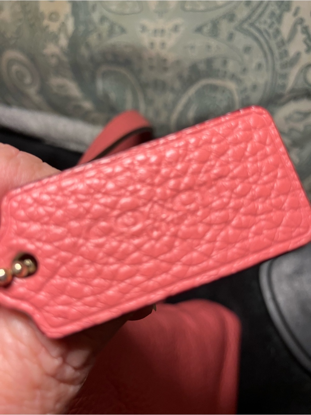 Coach Pebbled Leather Mia Crossbody Bag in Coral - Picture 9 of 15